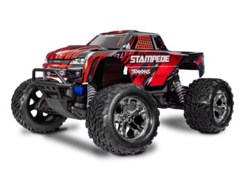 Traxxas TRX36254-8RED Traxxas Stampede 2WD Brushed HD incl battery & USB-C charger Red - een rode