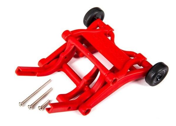 Traxxas TRX3678R Wheelie bar, assembled (red) (fits Slash, Stampede, Rustler, Bandit series)
