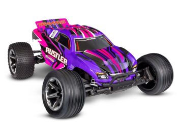 Traxxas TRX37254-8PINK Traxxas Rustler 2wd Brushed HD incl battery & USB-C charger Pink - een op afstand bestu