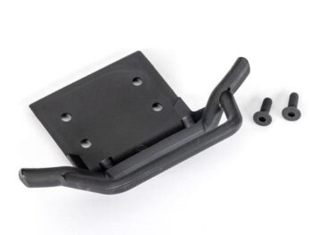 Traxxas TRX3735 Bumper, front/ 4x12 CCS (2) (fits 2WD Rustler or Bandit) (for LED light kit installation) - zwarte kunst