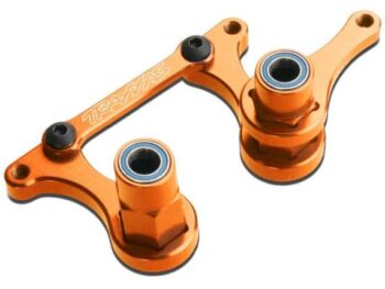 Traxxas TRX3743T Steering bellcranks, drag link (orange-anodized 6061-T6 aluminum)/ 5x8mm ball bearings (4)/ hardware (assembled) - twee oranje