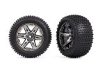 Tires & wheels, assembled, glued (2.8′) (RXT black chrome wheels, Alias tires, foam inserts) (2WD electric rear) (2) (TSM rated)