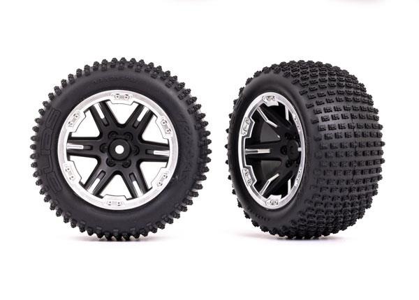 Tires & wheels, assembled, glued (2.8') (RXT black & satin wheels, Alias tires, foam inserts) (2WD electric rear) (2) (TSM rated) Traxxas TRX3772X Tires & wheels, assembled, glued (2.8') (RXT black & satin wheels, Alias tires, foam inserts) (2WD electric rear) (2) (TSM rated) - twee