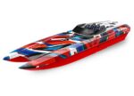 Traxxas DCB M41 Catamaran Race Boat TQi TSM, RED/BLUE