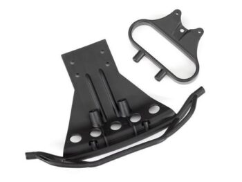 Traxxas TRX5835X Bumper, front/ bumper mount (fits 2WD Slash) (for LED light kit installation) - twee zwarte