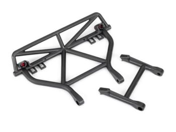 Traxxas TRX5838 Bumper, rear/ bumper mount (fits 2WD Slash) (for LED light kit installation) - donker