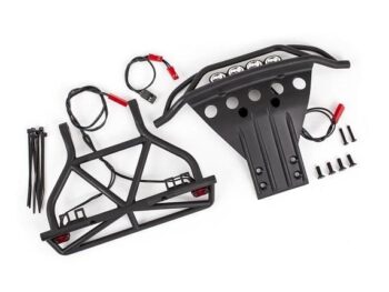Traxxas TRX5894 LED light set, complete (includes front and rear bumpers with LED light bar, rear LED harness, & BEC Y-harness) (fits 2WD Slash) - een zwar