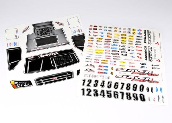 Decal sheets, Slayer Pro 4X4 Traxxas TRX5913X Decal sheets, Slayer Pro 4X4 - twee vellen met
