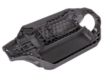 Traxxas TRX6723X Chassis, charcoal gray (162mm long battery compartment) (fits flat style battery packs) (use only with #7430R front bulkhead & #6726X battery hold-down) - een donkergri
