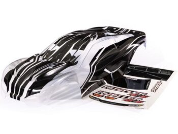 Traxxas TRX6734L Body, Rustler 4X4, ProGraphix (graphics are printed, requires paint & final color application)/ decal sheet - transparante RC carrosserie met