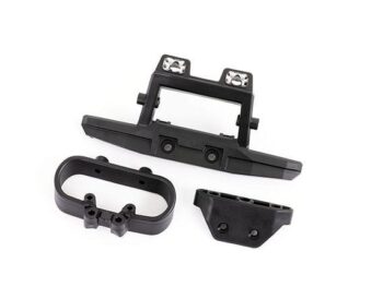 Traxxas TRX6737X Bumper, rear/ bumper mount (fits 4WD Rustler) (for LED light kit installation) - drie zwarte