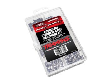 Traxxas TRX6787X Hardware kit, stainless steel, Hoss 4X4 VXL/Slash 4X4/Stampede 4X4/Rustler 4X4 (contains all stainless steel hardware used on Hoss 4X4 VXL, Slash 4X4, Stampede 4X4, or Rustler 4X4) - transparante kunst
