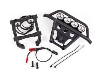 Traxxas TRX6794 LED light set, complete (includes front and rear bumpers with LED light bar, rear LED harness, & BEC Y-harness) (fits 4WD Stampede) - een set zwar