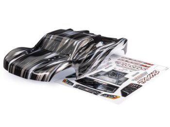 Traxxas TRX6932L Body, Slash 4X4, ProGraphix (graphics are printed, requires paint & final color application)/ body mount latch (front & rear)/ latch mounts/ decal sheet - een