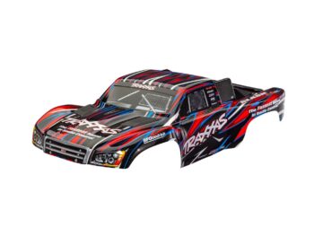 Traxxas TRX6946-RED Body Slash 4X4 Red Clipless - een rode, zwarte