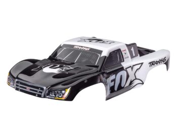 Traxxas TRX6949 Body, Slash 4X4 (also fits Slash VXL & Slash 2WD), Fox Edition (painted, decals applied) (assembled with front & rear latches for clipless mounting) - een RC-truck