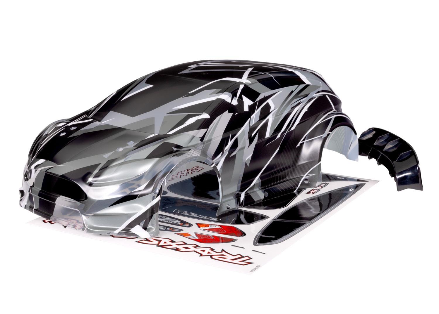 Body, Ford Fiesta ST Rally VXL, ProGraphix (graphics are printed, requires paint & final color application)/ decal sheet Traxxas TRX7427X Body, Ford Fiesta ST Rally VXL, ProGraphix (graphics are printed, requires paint & final color application)/ decal sheet - transparante RC car body