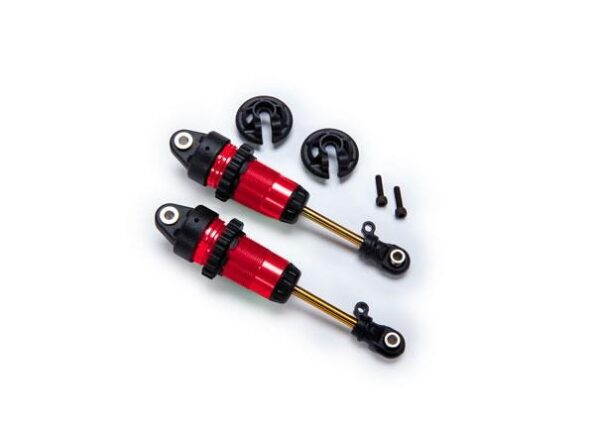 Traxxas TRX7461-RED Shocks, GTR long red-anodized, PTFE-coated bodies with TiN shafts (fully assembled, without springs) (2)