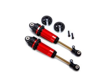 Traxxas TRX7462-RED Shocks, GTR xx-long red-anodized, PTFE-coated bodies with TiN shafts (fully assembled, without springs) (2) - twee rode ge