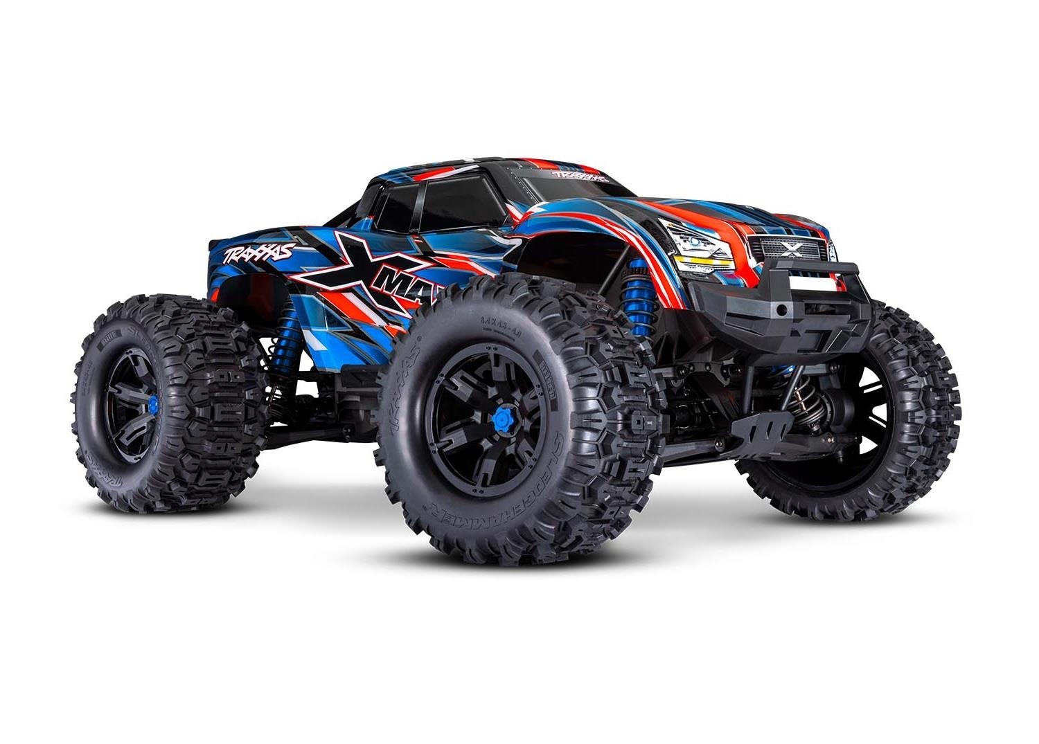 Traxxas X-Maxx 4WD 8S Belted Monster Truck Blue Traxxas TRX77096-4BLUE Traxxas X-Maxx 4WD 8S Belted Monster Truck Blue - een robuuste, blauw