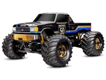 Traxxas TRX77136-4-50TH Traxxas X-Monster Bigfoot 50th years Anniversary edition - zwarte RC monster truck met gou