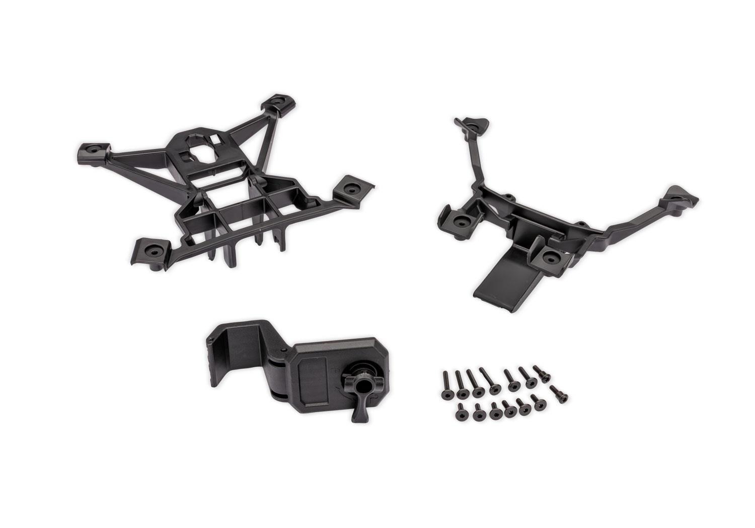Front and Rear Body Mounts Traxxas TRX7715X Front and Rear Body Mounts - een set zwarte