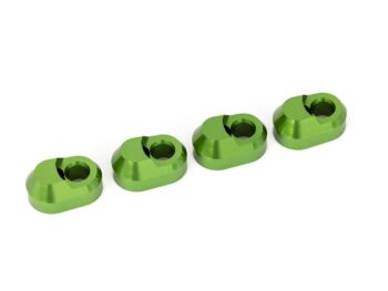 Traxxas TRX7743-GRN Suspension pin retainer, 6061-T6 aluminum (green-anodized) (4) - vier identieke