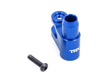 Traxxas TRX7747-BLUE Servo horn, steering, 6061-T6 aluminum (blue-anodized) - een blau