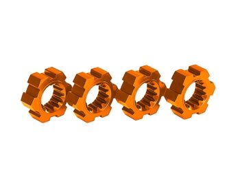 Traxxas TRX7756-ORNG Wheel hubs, hex, aluminum (orange-anodized) (4) - vier oranje