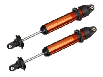 Traxxas TRX7761T Shocks, GTX, aluminum, orange-anodized (fully assembled w/o springs) (2) - twee oranje
