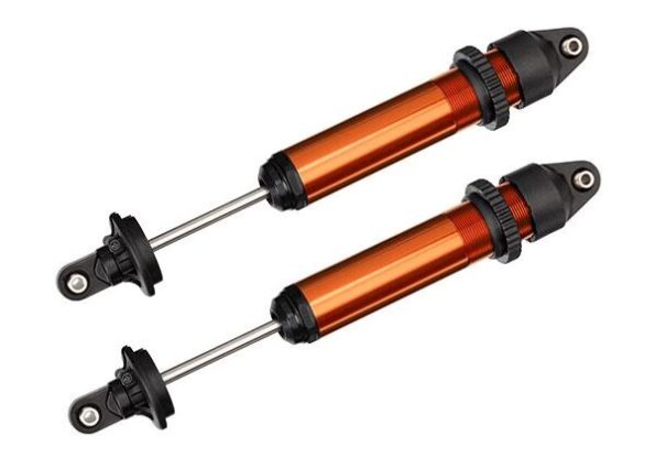 Traxxas TRX7761T Shocks, GTX, aluminum, orange-anodized (fully assembled w/o springs) (2)
