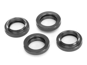 Traxxas TRX7767-GRAY Spring retainer (adjuster), gray-anodized aluminum, GTX shocks (4) (assembled with o-ring) - vier