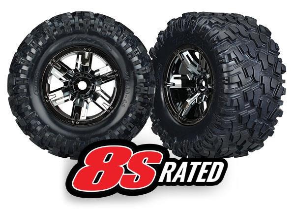 TIRES & WHEELS, X-MAXX BLACK CHROME, TRX7772A Traxxas TRX7772A TIRES & WHEELS, X-MAXX BLACK CHROME, TRX7772A - twee zwar