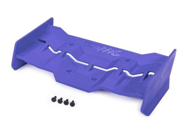 Traxxas TRX7821X Wing, blue/ 4x12mm FCS (4)