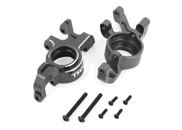 Traxxas TRX7836-GRAY Steering blocks, 6061-T6 aluminum (gray-anodized), left & right