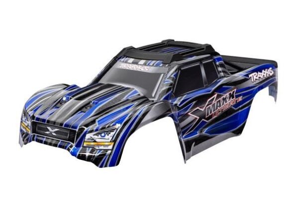 Traxxas TRX7868-BLUE Body, X-Maxx Ultimate, blue (painted, decals applied) (assembled with front & rear body mounts, rear body support, and tailgate protector)