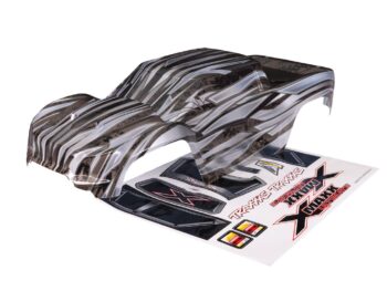 Traxxas TRX7868X Body, X-Maxx Ultimate, ProGraphix (graphics are printed, requires paint & final color application)/ decal sheet - transparante