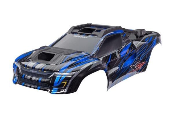 Traxxas TRX7869-BLUE Body, XRT Ultimate, blue (painted, decals applied) (assembled with front & rear body supports for clipless mounting, roof & hood skid pads)
