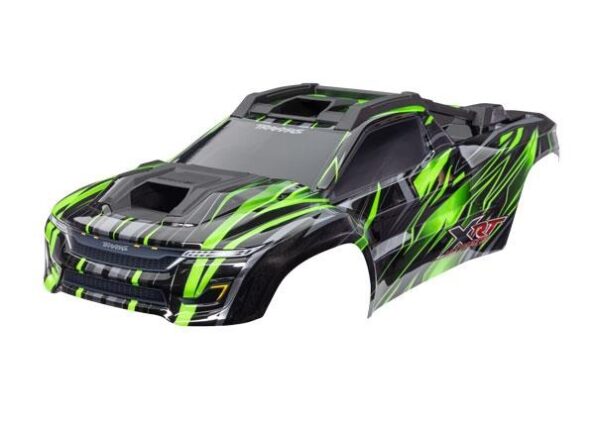 Traxxas TRX7869-GRN Body, XRT Ultimate, green (painted, decals applied) (assembled with front & rear body supports for clipless mounting, roof & hood skid pads)