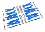 Suspension kit, X-Maxx WideMaxx, XRT , BLUE (includes front & rear suspension arms, front toe links, driveshafts, shock springs)