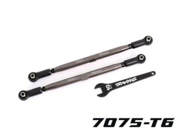 Traxxas TRX7897-GRAY Toe links, front (TUBES gray-anodized, 7075-T6 aluminum, stronger than titanium) (2) (for use with #7895 X-Maxx WideMaxx suspension kit)