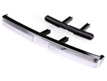Traxxas TRX8069X Bumper, front (chrome)/ bumper mount (2)/ 3x10 BCS (2) - een gl