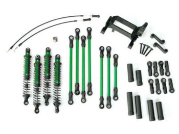 Traxxas TRX8140-GRN Long arm lift kit, TRX-4, complete (includes green powder coated links, green-anodized shocks) - een set