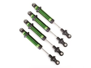 Traxxas TRX8160-GRN Shocks, GTS, aluminum (green-anodized) (assembled without springs) (4) (for use with #8140 TRX-4 Long Arm Lift Kit) - vier groene ge