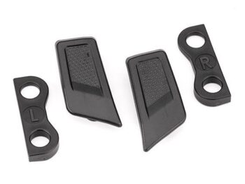 Traxxas TRX8212 Hood vents (left & right)/ retainers (left & right) (for clipless body mounting) (attaches to #8213 series bodies) - vier zwarte