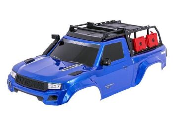 Traxxas TRX8213-BLUE Body, TRX-4 Sport, complete, blue (painted, decals applied) (includes grille, side mirrors, door handles, windshield wipers, expedition rack, & clipless mounting) (requires #8080X inner fenders)