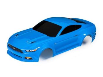 Traxxas TRX8312A Body, Ford Mustang, Grabber Blue (painted, decals applied) - een felblauwe