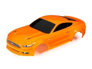 Traxxas TRX8312T Body, Ford Mustang, orange (painted, decals applied) - op de foto is een glanz