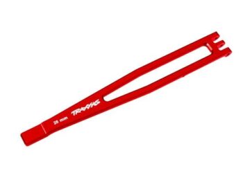 Traxxas TRX8327-RED Battery hold-down, 6061-T6 aluminum (red-anodized) - rood