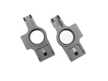 Traxxas TRX8352X-GRAY Carriers, stub axle, 6061-T6 aluminum (gray-anodized), left & right/ 3x12mm BCS (with threadlock) (2)/ 2.5x6mm BCS (with threadlock) (2) - twee gri